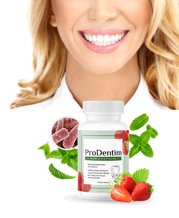 Prodentim supplement bottle and capsules